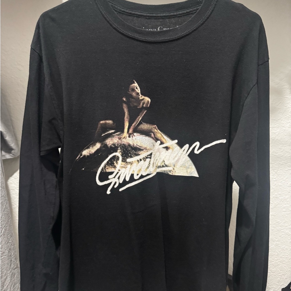 Ariana Grande Black Long Sleeve Graphic Tee